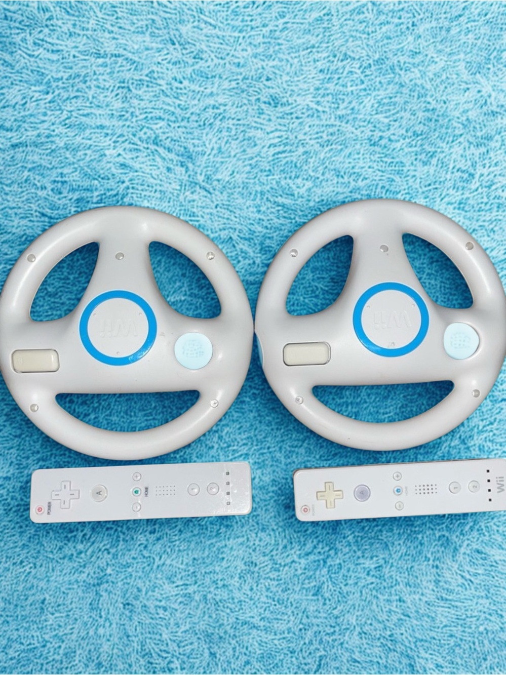 🎮 Nintendo Wii Steering Wheels + Wii Remote Controllers Bundle
